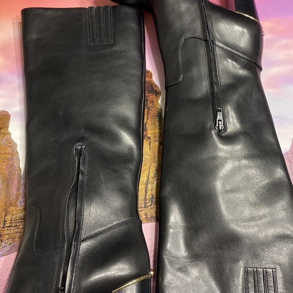 🖤Michael Kors Janice Leather Tall Boots in black color. - Picture 11 of 15